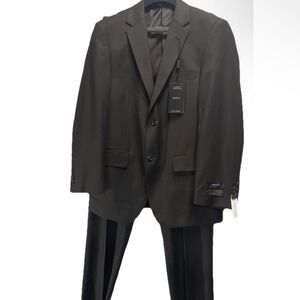 Angelo Rossi Men's Suit 36S Brown Pinstripe NWT Hand Tailored Prom Easter Formal